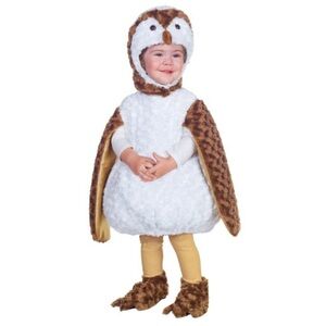 Underwraps 3D Flounder Toddler 4pc Plush White Barn Owl Costume sz 18-24M NIP